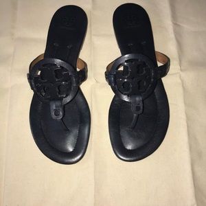 Tory Burch Miller sandals. Gently worn Navy Blue